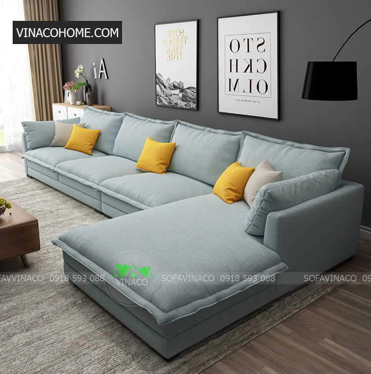 Mẫu ghế sofa góc L đẹp của Vinaco